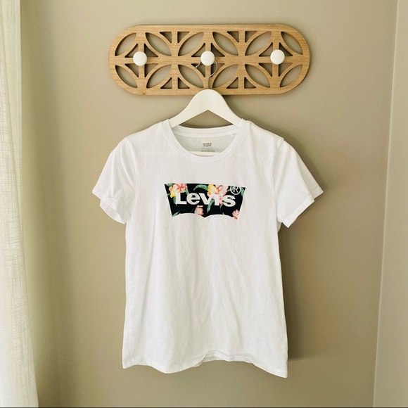 Levi's Short Sleeve Tee Shirt White Sz Small - Picture 1 of 9